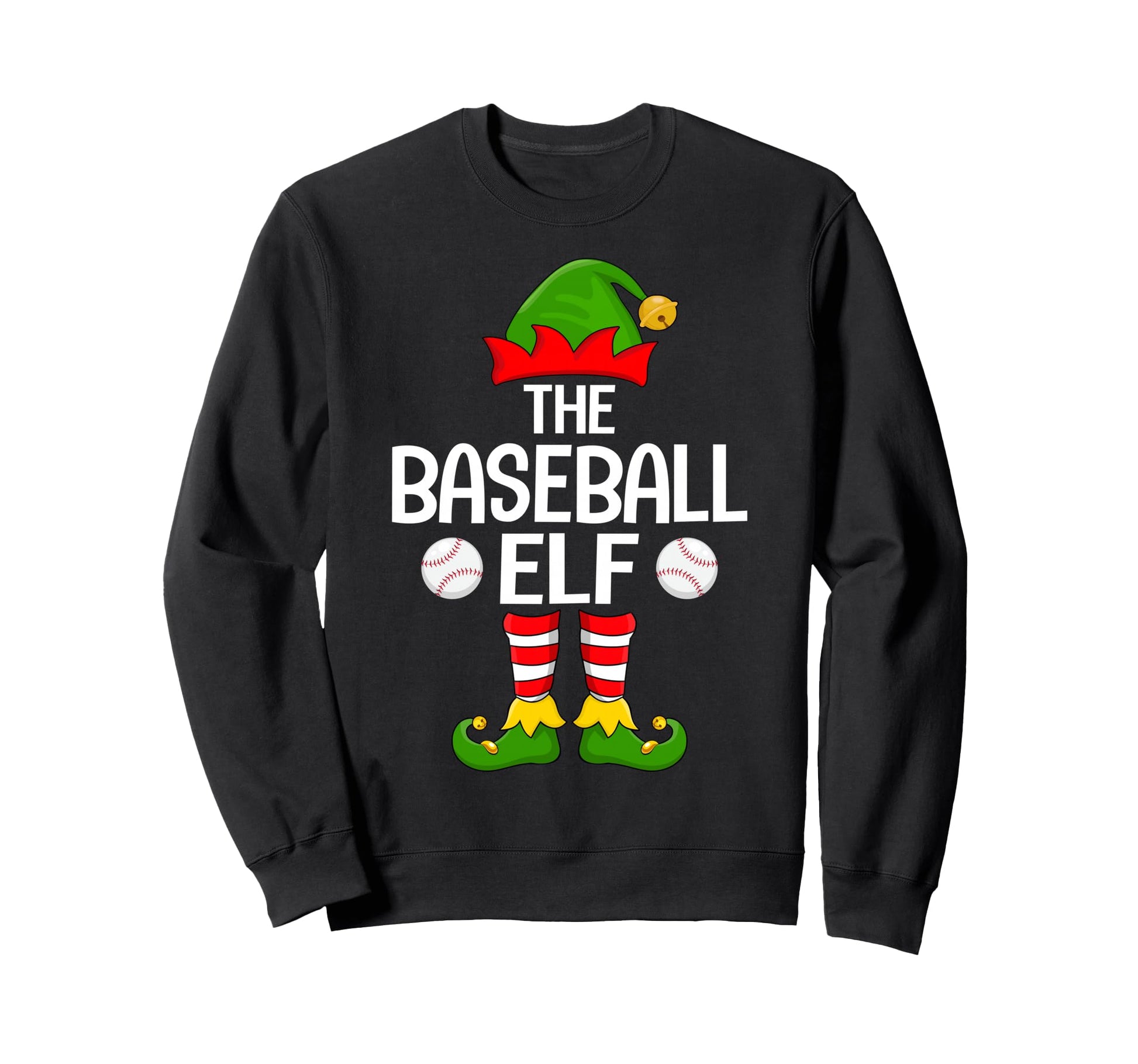 Baseball Elf Matching Family Elf Sweatshirt - Casual Everyday Wear Unisex - T-Shirt, Sweatshirt, Hoodie