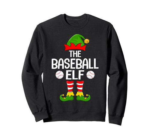 Baseball Elf Matching Family Elf Sweatshirt - Casual Everyday Wear Unisex - T-Shirt, Sweatshirt, Hoodie