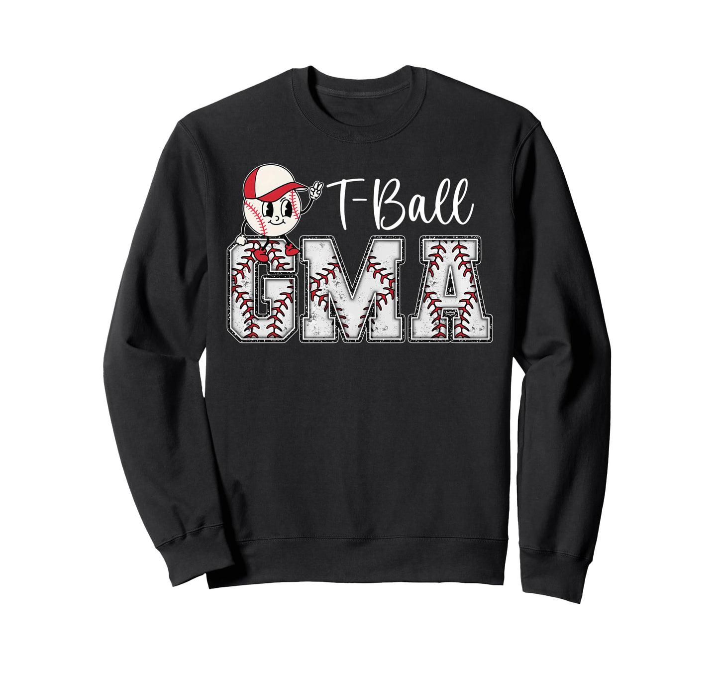 T Ball Grandma Baseball Heart Sweatshirt - Novelty Apparel Men Women - T-Shirt, Sweatshirt, Hoodie
