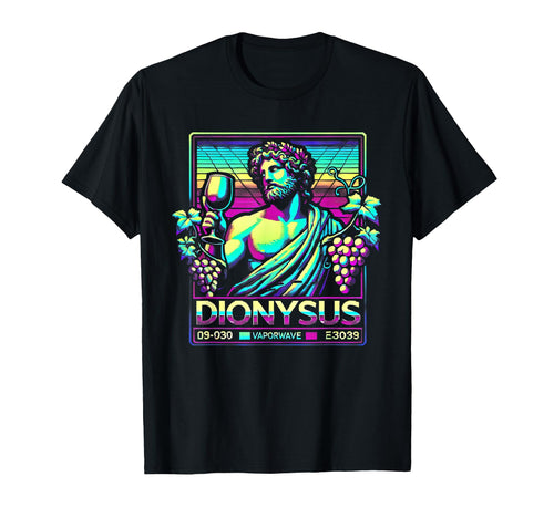 Dionysus Greek Mythology God Vaporwave T-Shirt - Unique Graphic for Adults - T-Shirt, Sweatshirt, Hoodie