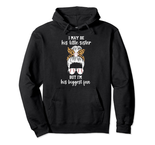 Little Sister Baseball Sister Hoodie - Casual Everyday Wear for Adults - T-Shirt, Sweatshirt, Hoodie