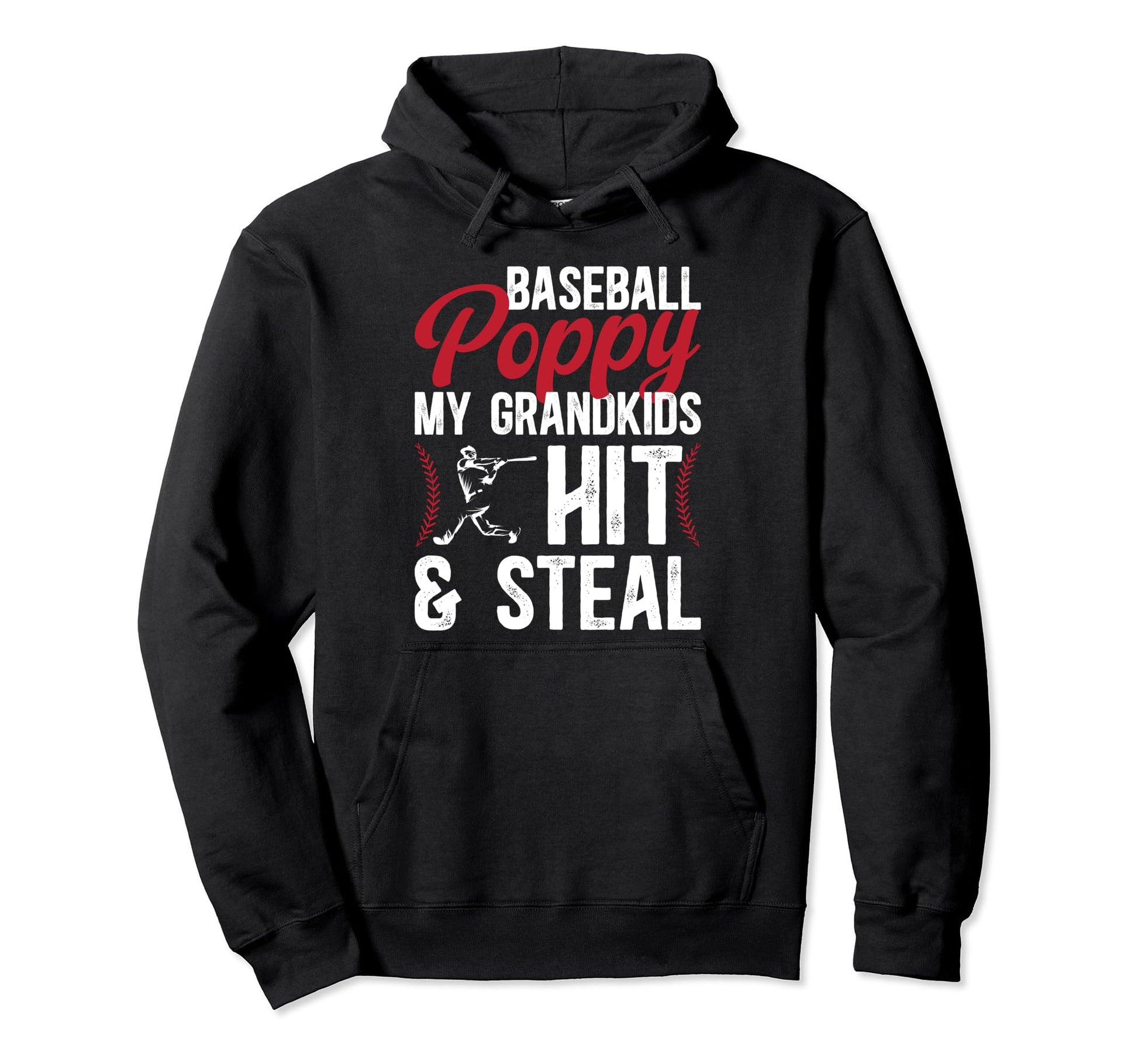 Baseball Poppy Funny Poppy Baseball Player Hoodie - Unique Graphic Unisex - T-Shirt, Sweatshirt, Hoodie