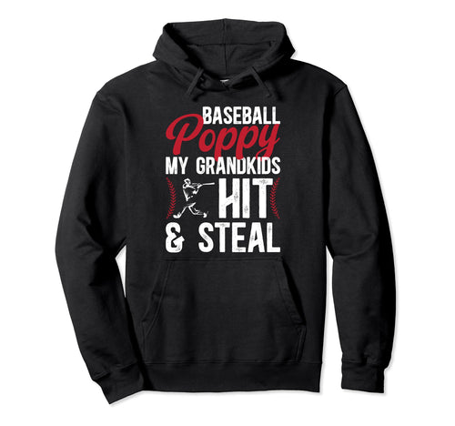 Baseball Poppy Funny Poppy Baseball Player Hoodie - Unique Graphic Unisex - T-Shirt, Sweatshirt, Hoodie