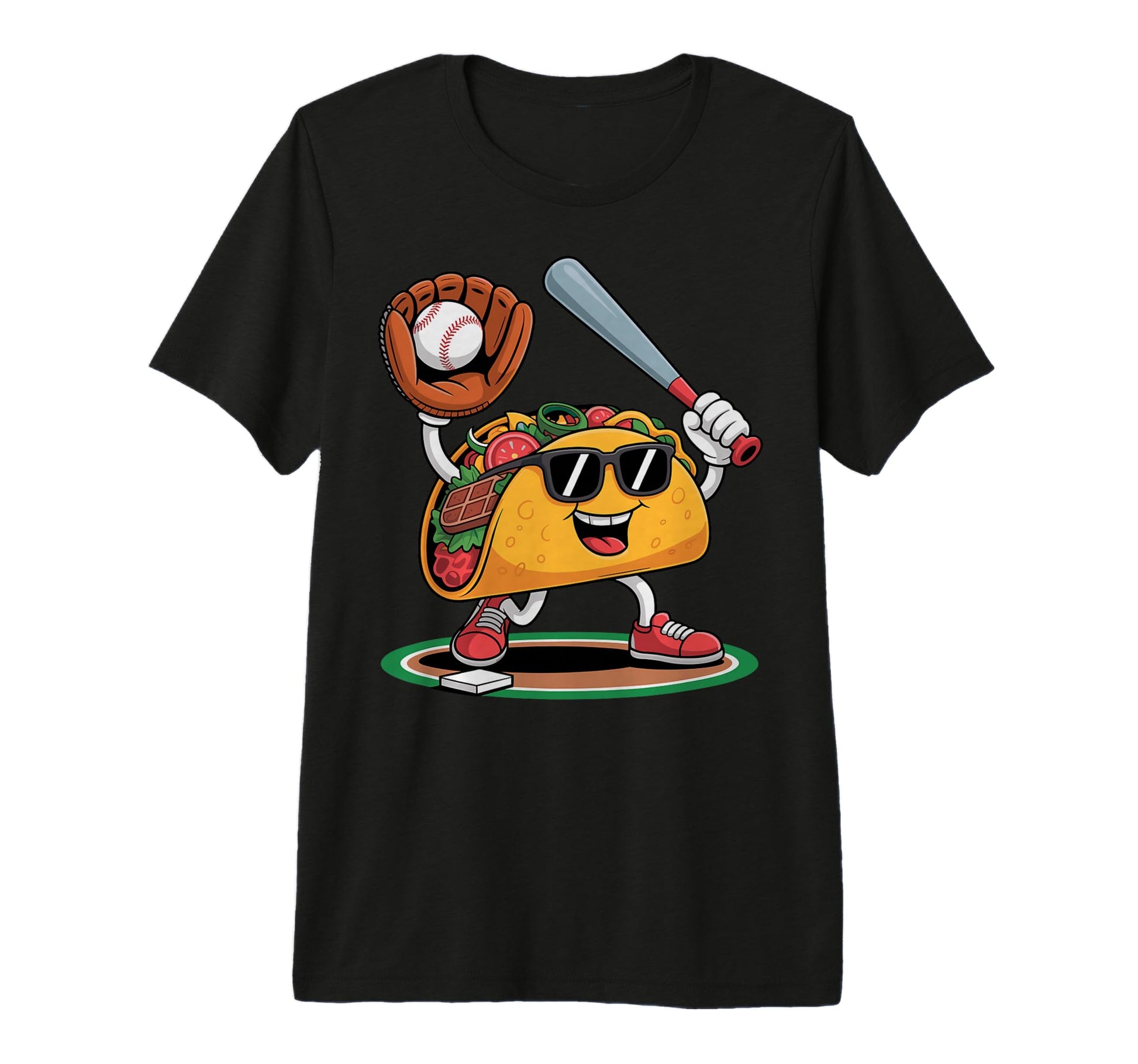 Funny Taco Baseball Player Coach T-Shirt - Fun Novelty Design for Adults - T-Shirt, Sweatshirt, Hoodie