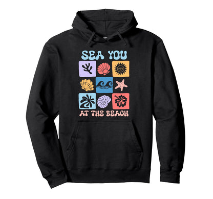 Beach Boho Summer Vacation Womens Hoodie - Unique Graphic Unisex - T-Shirt, Sweatshirt, Hoodie
