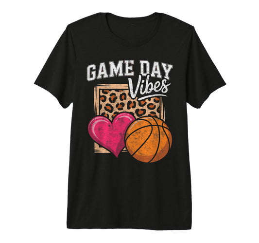 Game Day Vibes Animal Basketball T-Shirt - Minimalist Print Men Women - T-Shirt, Sweatshirt, Hoodie