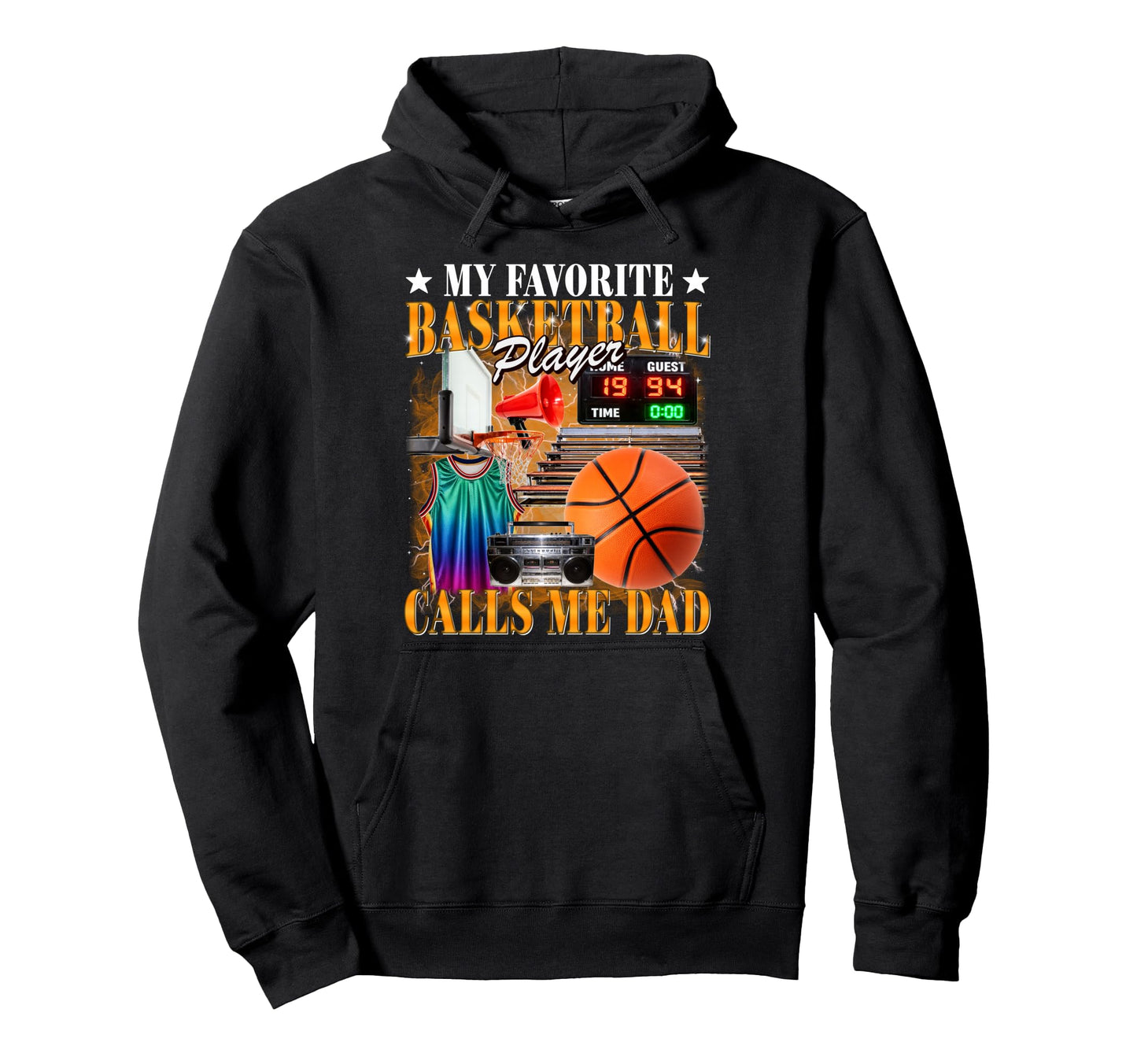 Basketball Player Calls Me Dad Bootleg Hoodie - Minimalist Print Unisex - T-Shirt, Sweatshirt, Hoodie
