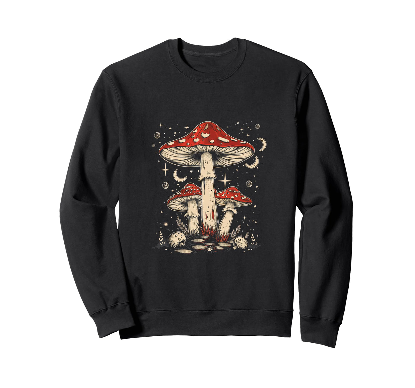 Beautiful Boho Mushroom Toadstool Sweatshirt - Novelty Apparel Unisex - T-Shirt, Sweatshirt, Hoodie