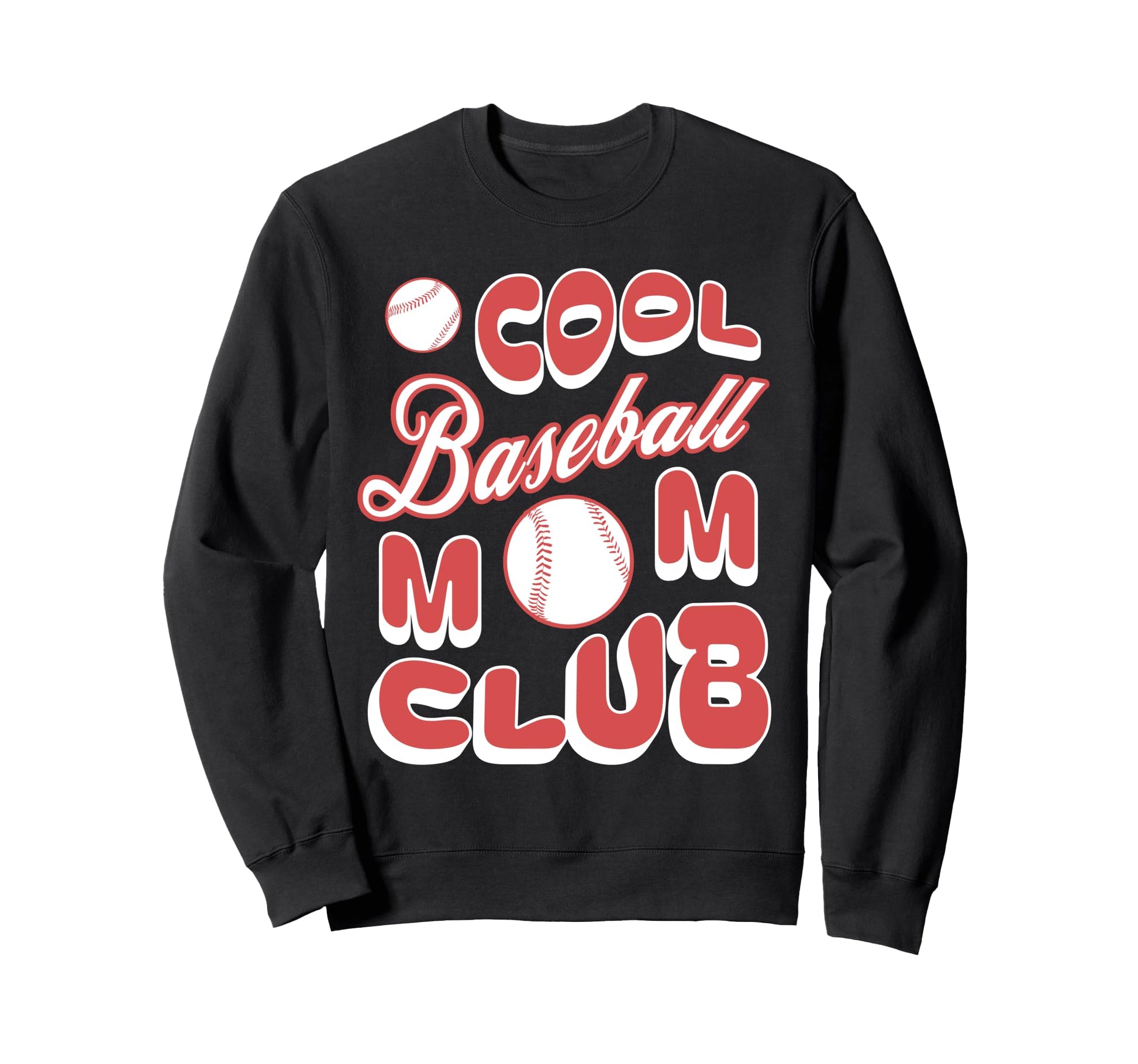 Baseball Mom Club Sports Team Sweatshirt - Trendy Graphic for Adults - T-Shirt, Sweatshirt, Hoodie