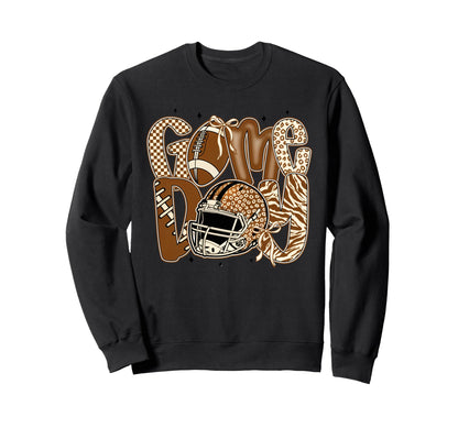 Touchdown Season Leopard Game Day Sweatshirt - Custom Art Print Men Women - T-Shirt, Sweatshirt, Hoodie