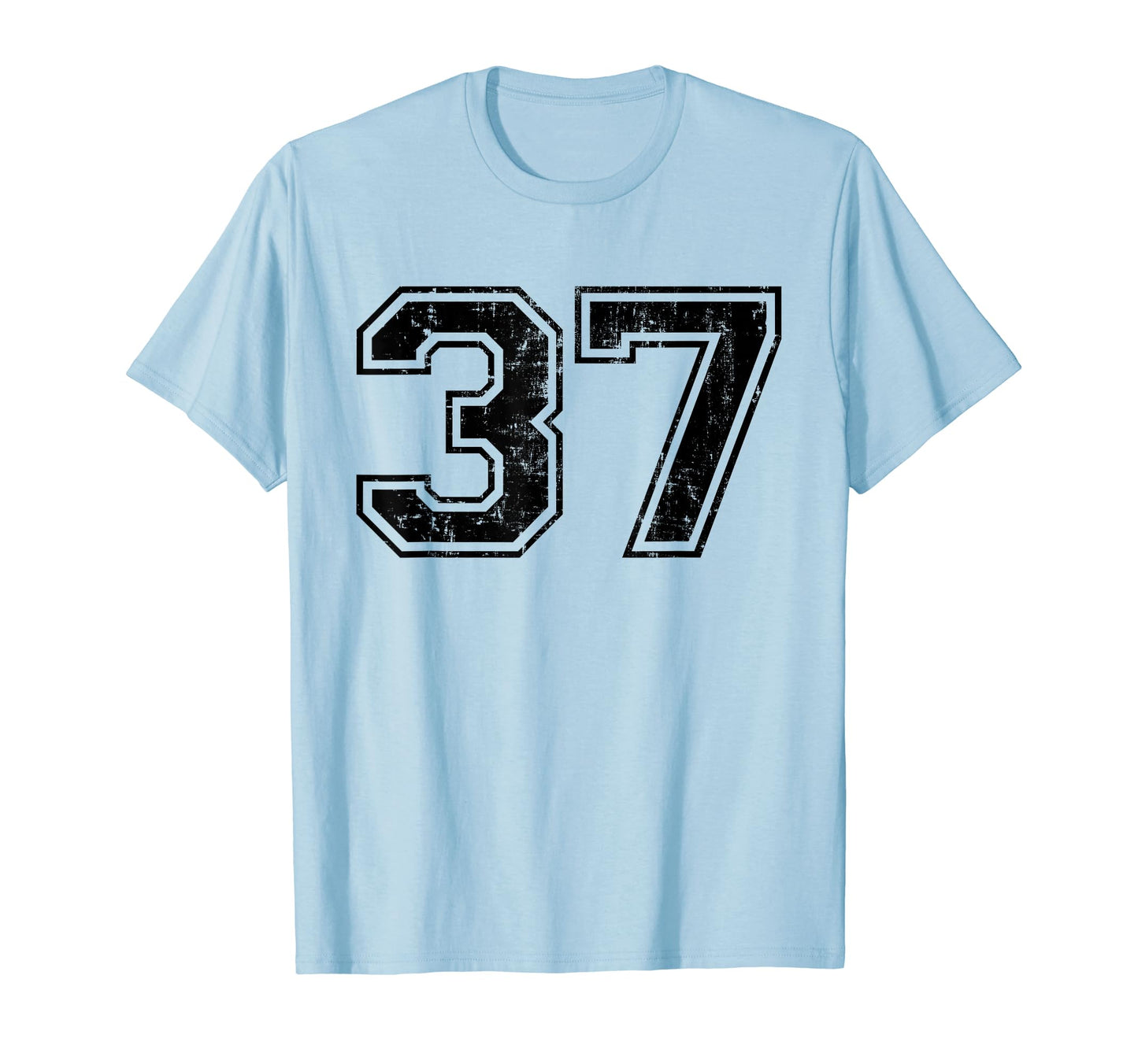 Number 37 Varsity Distressed Sport T-Shirt - Aesthetic Graphic for Adults - T-Shirt, Sweatshirt, Hoodie