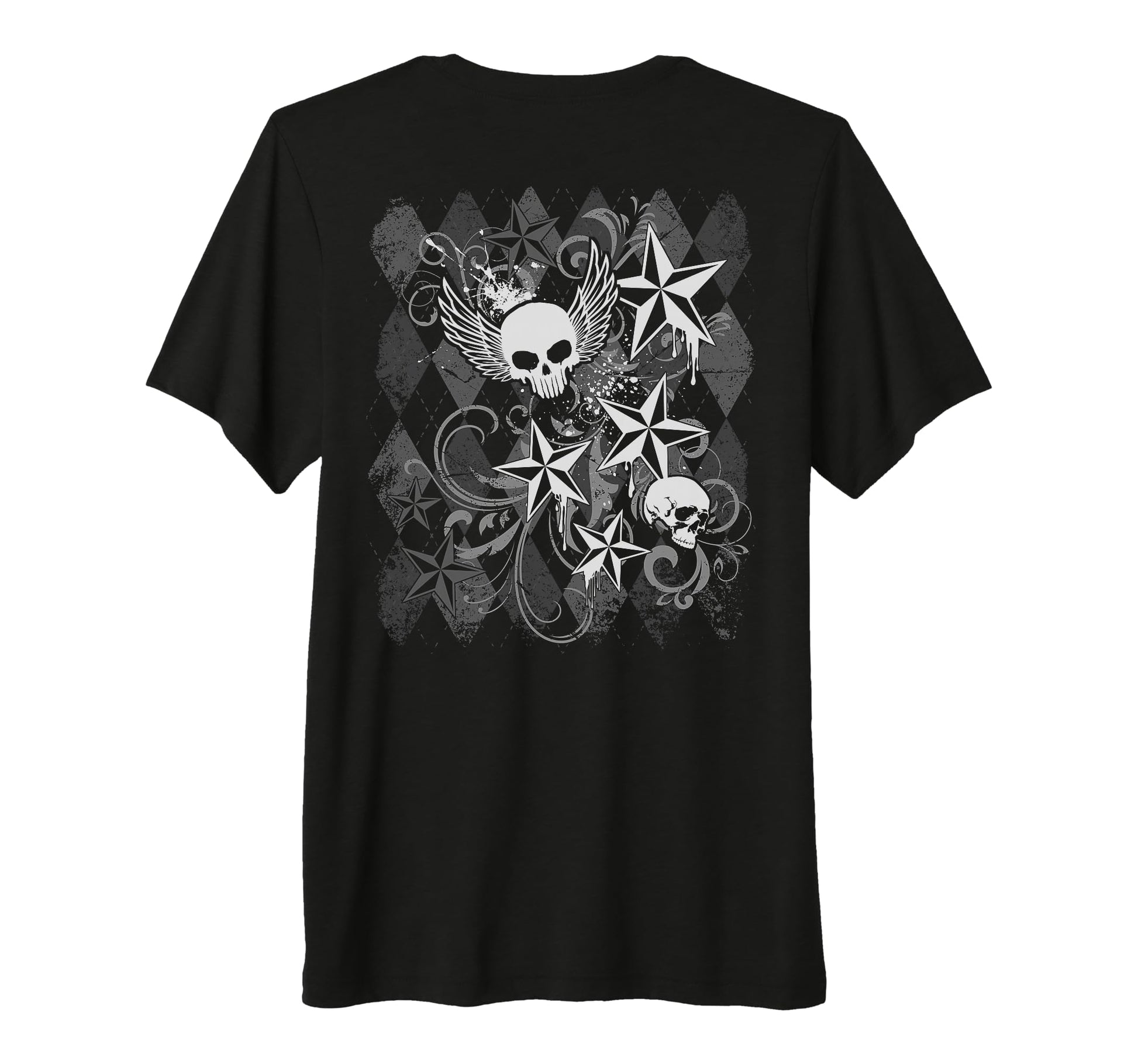 Y2K Grunge Skull Wings 2000S 90S Emo T-Shirt - Novelty Apparel Unisex - T-Shirt, Sweatshirt, Hoodie