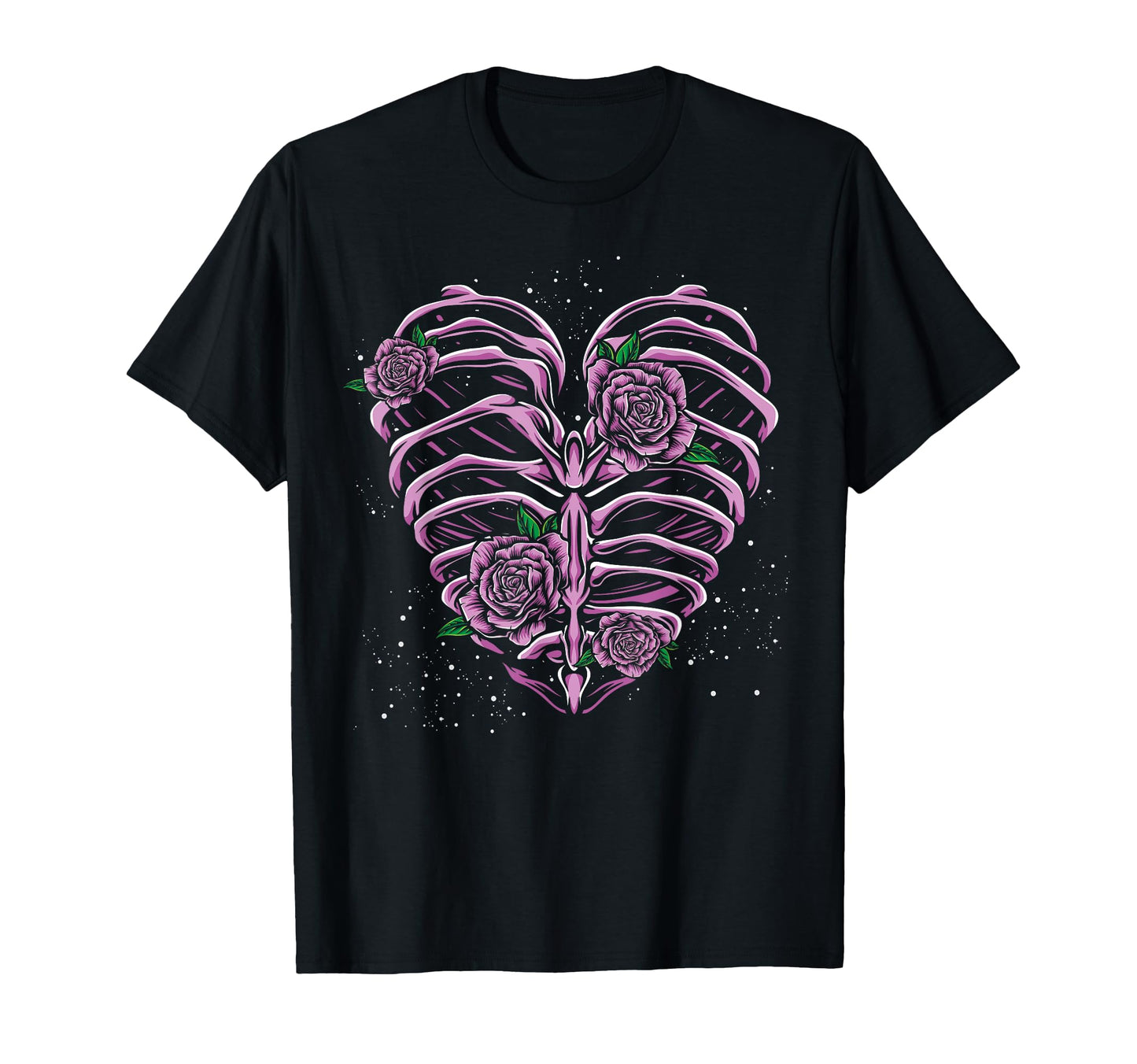 Floral Ribcage Heart Kowai Vaporwave T-Shirt - Fun Novelty Design Unisex - T-Shirt, Sweatshirt, Hoodie