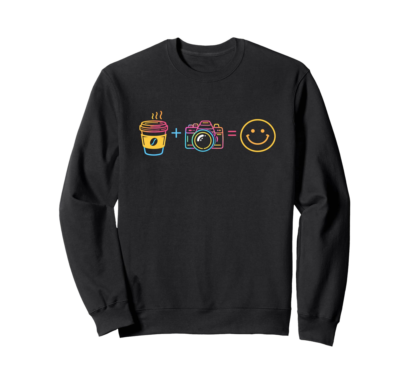 Photographer Funny Coffee N Camera Sweatshirt - Graphic Print Men Women - T-Shirt, Sweatshirt, Hoodie