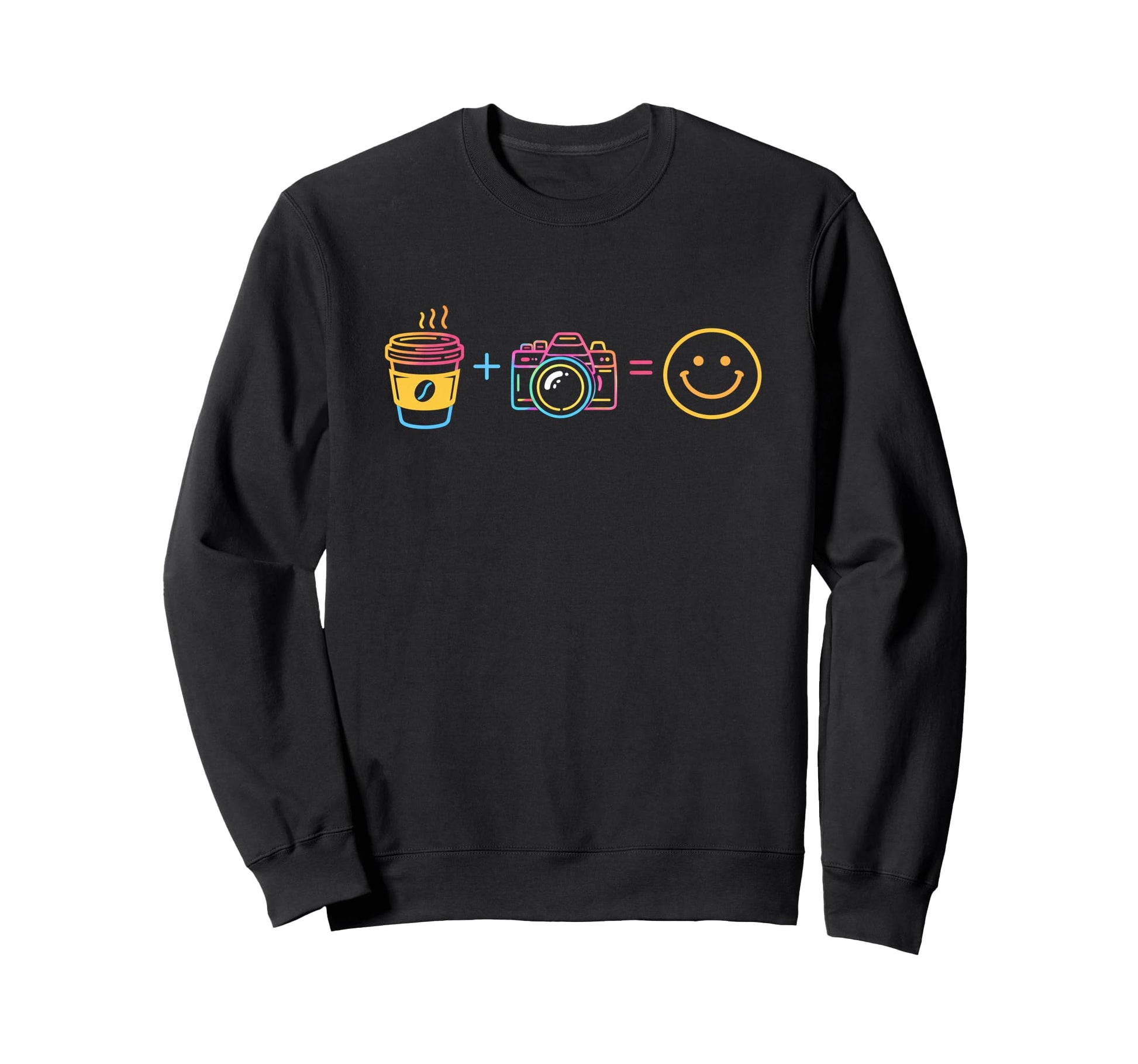 Photographer Funny Coffee N Camera Sweatshirt - Graphic Print Men Women - T-Shirt, Sweatshirt, Hoodie