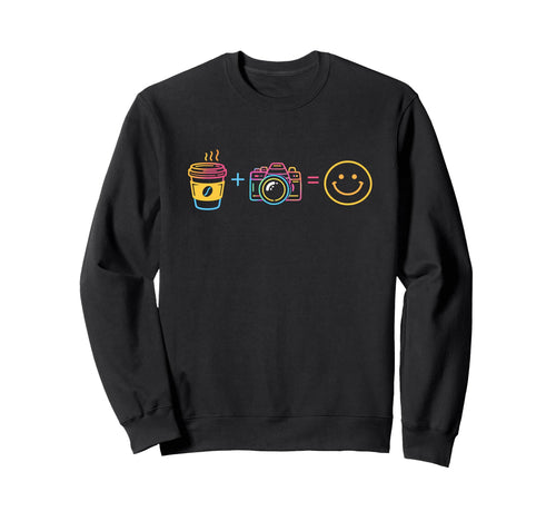 Photographer Funny Coffee N Camera Sweatshirt - Graphic Print Men Women - T-Shirt, Sweatshirt, Hoodie