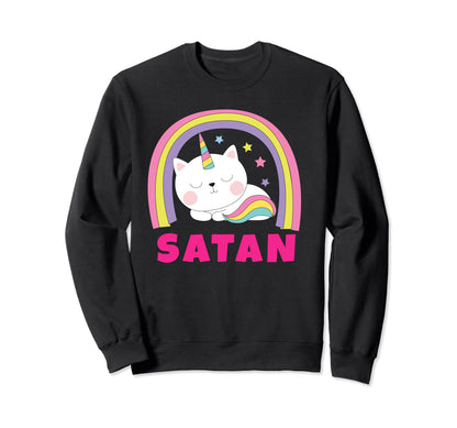 Satan Shirts Sarcastic Rainbow Funny Sweatshirt - Trendy Graphic Unisex - T-Shirt, Sweatshirt, Hoodie