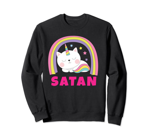 Satan Shirts Sarcastic Rainbow Funny Sweatshirt - Trendy Graphic Unisex - T-Shirt, Sweatshirt, Hoodie