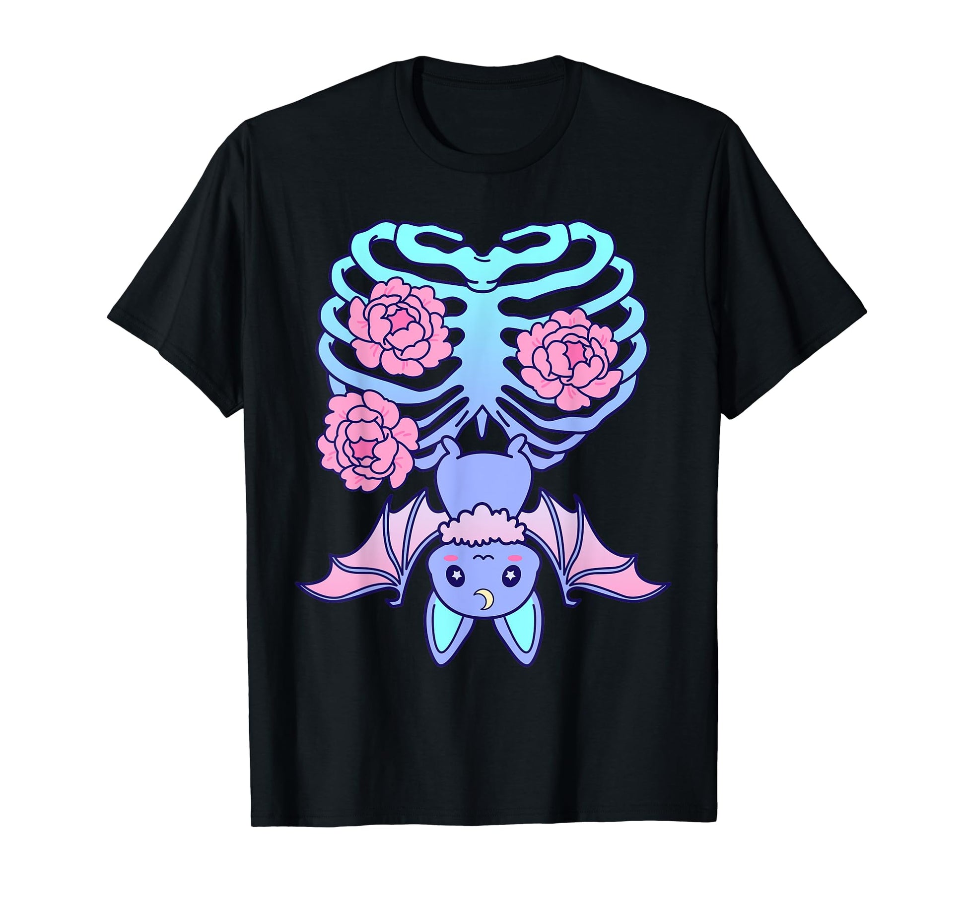 Kawaii Pastel Goth Creepy Bat Vaporwave T-Shirt - Custom Art Print Unisex - T-Shirt, Sweatshirt, Hoodie