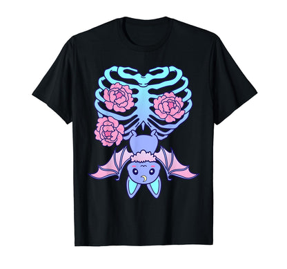 Kawaii Pastel Goth Creepy Bat Vaporwave T-Shirt - Custom Art Print Unisex - T-Shirt, Sweatshirt, Hoodie