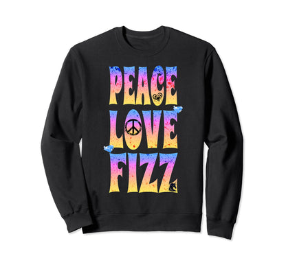 Hippie Peace Love Fizz Sweatshirt - Custom Art Print for Adults - T-Shirt, Sweatshirt, Hoodie