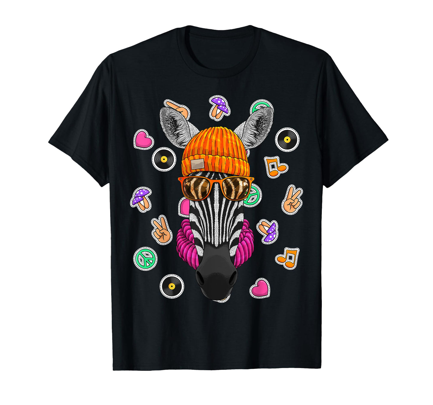 Hipster Zebra Geek Nerd Glasses Animal T-Shirt - Minimalist Print Unisex - T-Shirt, Sweatshirt, Hoodie