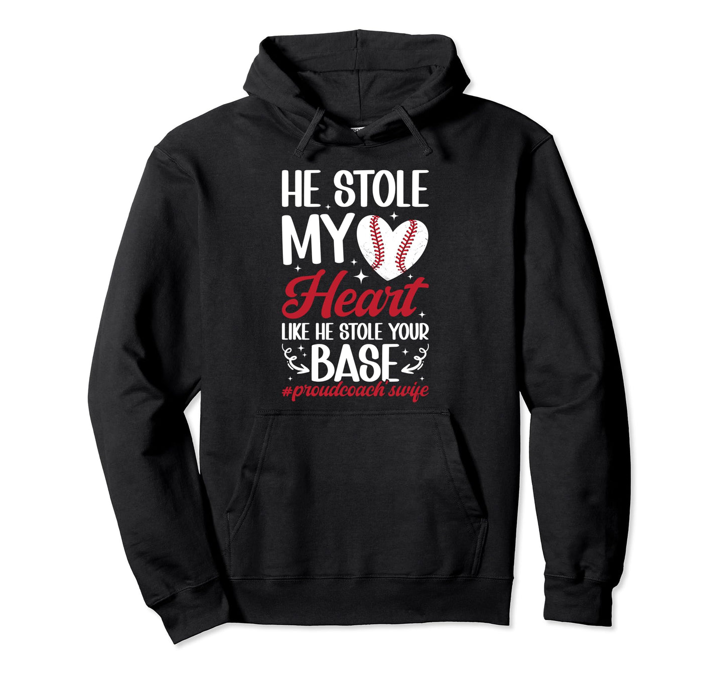 Proud Baseball Coachs Wife Baseball Hoodie - Fun Novelty Design Unisex - T-Shirt, Sweatshirt, Hoodie