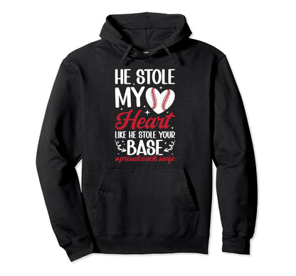 Proud Baseball Coachs Wife Baseball Hoodie - Fun Novelty Design Unisex - T-Shirt, Sweatshirt, Hoodie