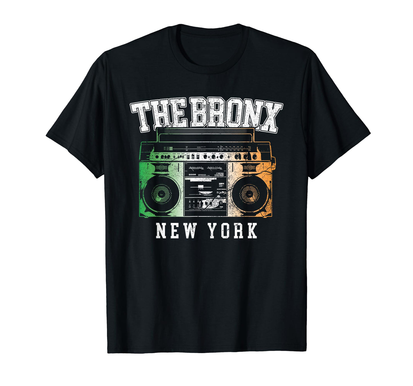 Bronx New York Nyc Boombox Old School T-Shirt - Graphic Print Men Women - T-Shirt, Sweatshirt, Hoodie