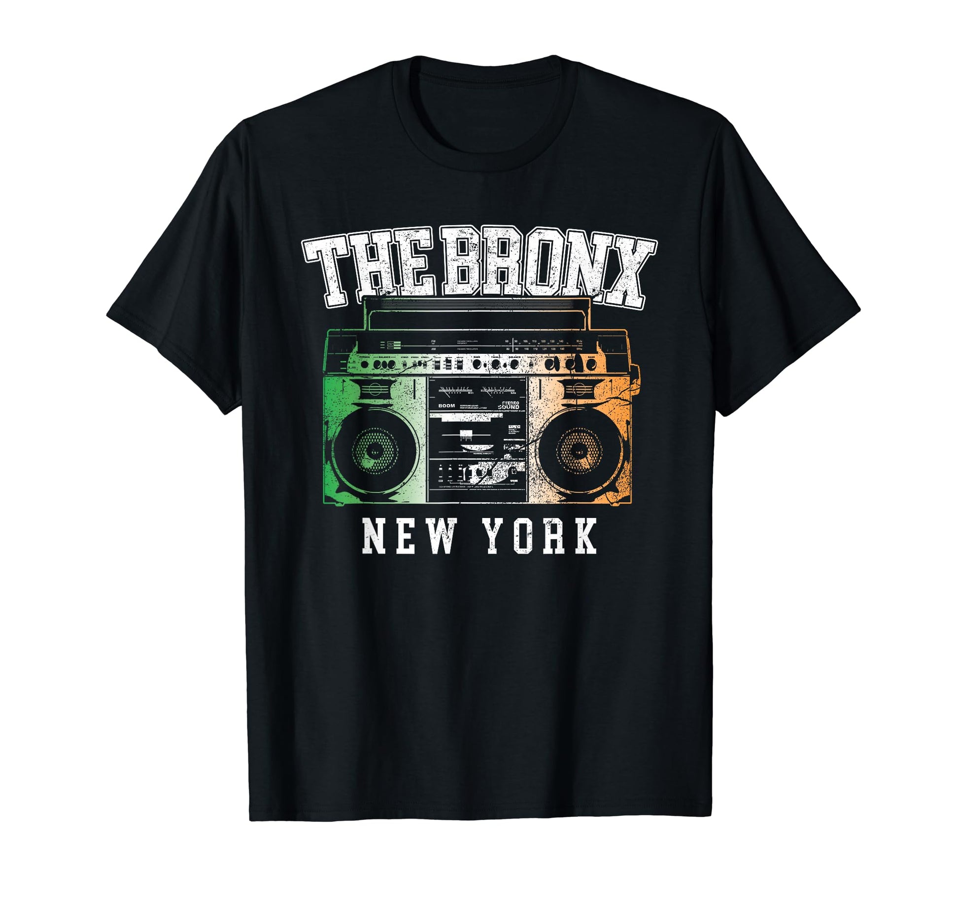Bronx New York Nyc Boombox Old School T-Shirt - Graphic Print Men Women - T-Shirt, Sweatshirt, Hoodie