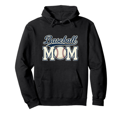Baseball Mom Heart Travel Ball Hoodie - Casual Everyday Wear Unisex - T-Shirt, Sweatshirt, Hoodie