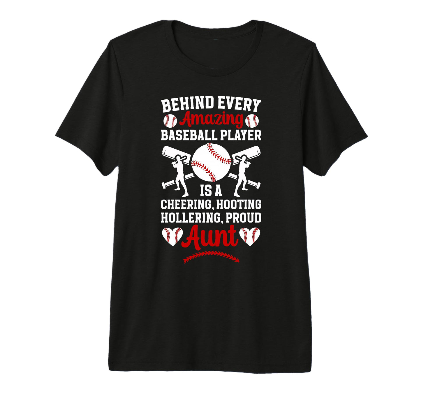 Proud Aunt Baseball Player Aunt T-Shirt - Unique Graphic for Adults - T-Shirt, Sweatshirt, Hoodie