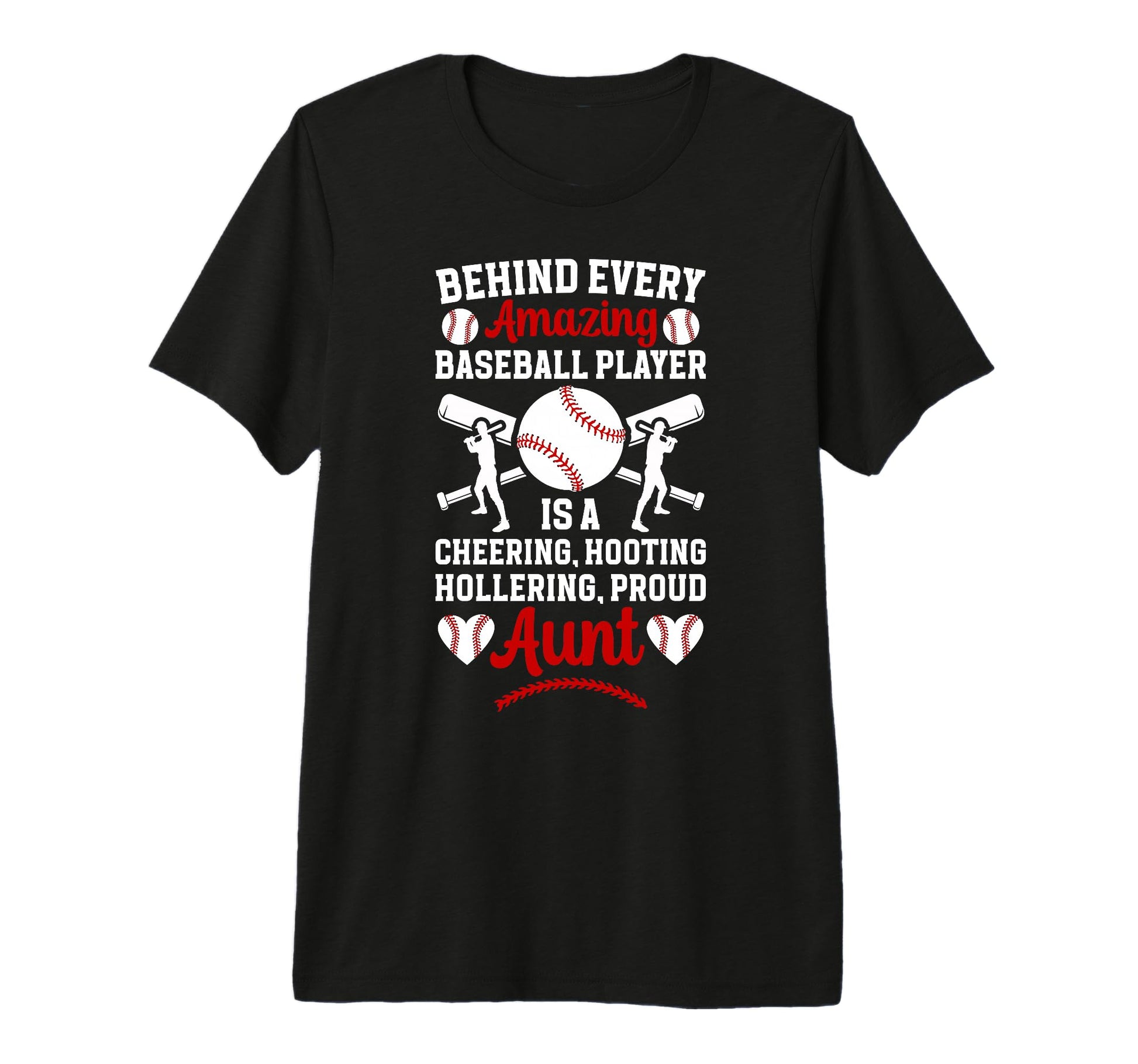 Proud Aunt Baseball Player Aunt T-Shirt - Unique Graphic for Adults - T-Shirt, Sweatshirt, Hoodie