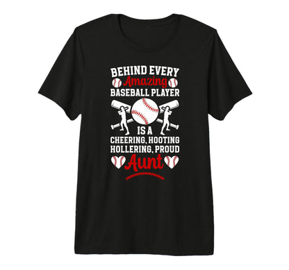 Proud Aunt Baseball Player Aunt T-Shirt - Unique Graphic for Adults - T-Shirt, Sweatshirt, Hoodie