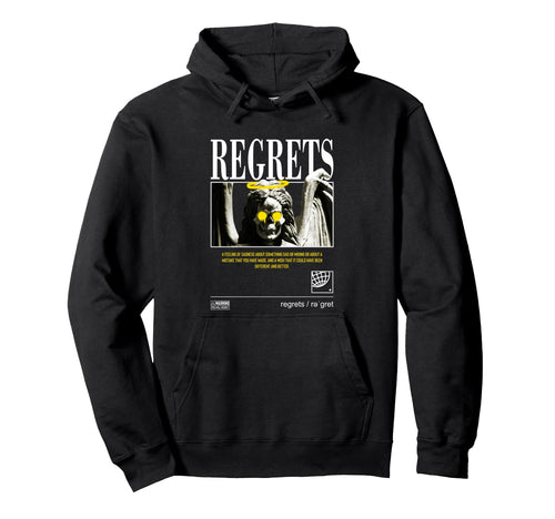 Regrets Graffiti Angel Aesthetic Edgy Hoodie - Custom Art Print Men Women - T-Shirt, Sweatshirt, Hoodie