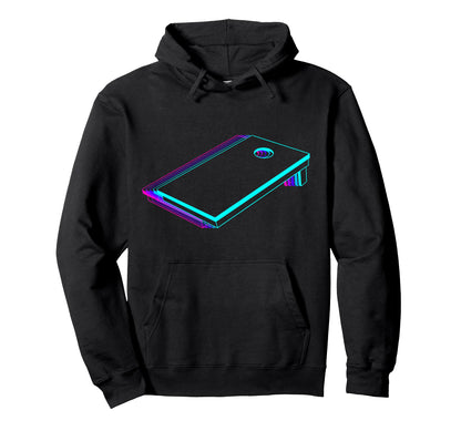 Cornhole Board Player Vaporwave Hoodie - Casual Everyday Wear Unisex - T-Shirt, Sweatshirt, Hoodie