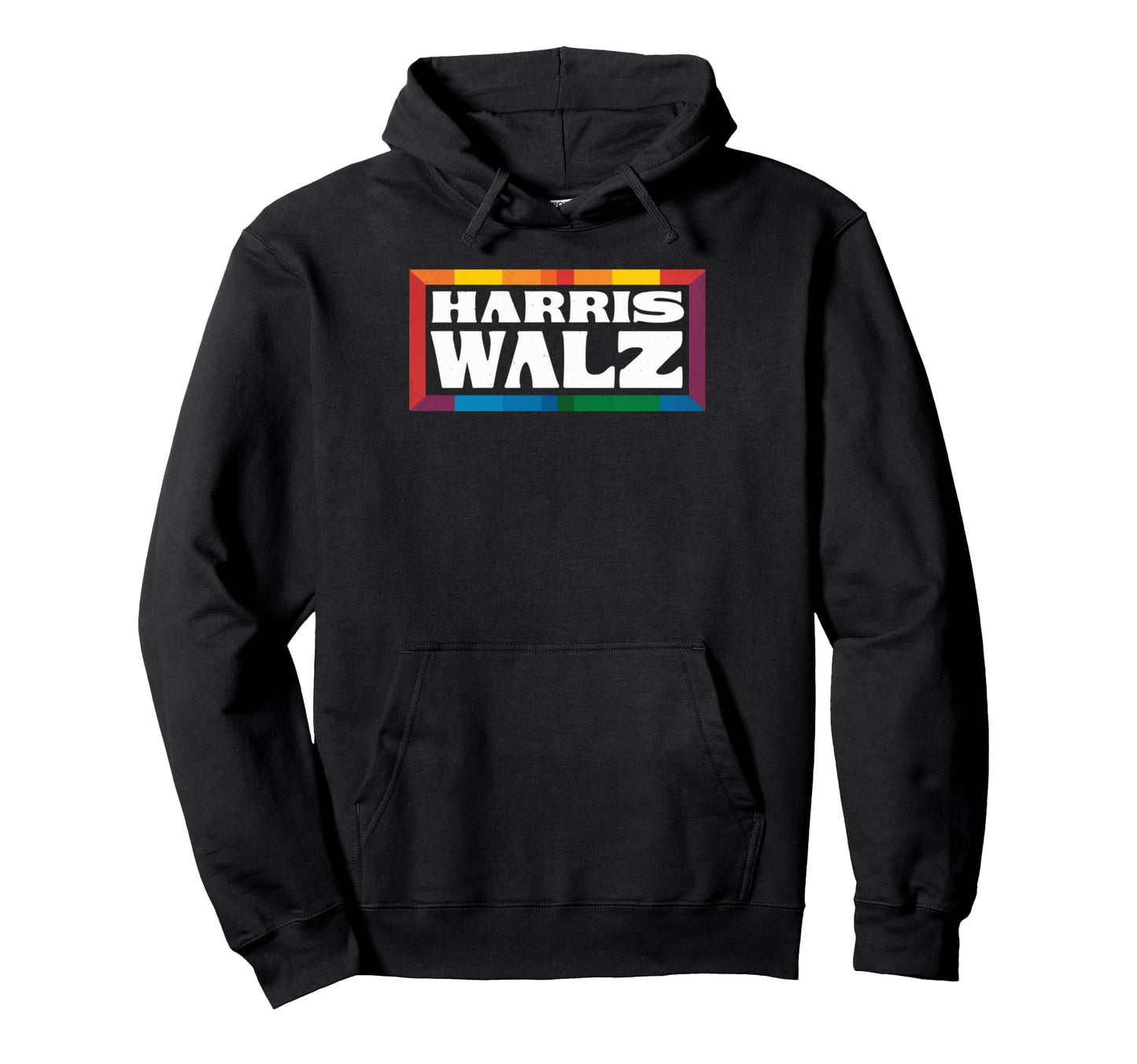Harris Walz Rainbow Hoodie - Custom Art Print for Adults - T-Shirt, Sweatshirt, Hoodie
