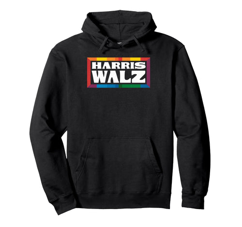 Harris Walz Rainbow Hoodie - Custom Art Print for Adults - T-Shirt, Sweatshirt, Hoodie