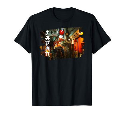 Aesthetic Tokyo Street Art Vaporwave T-Shirt - Custom Art Print Unisex - T-Shirt, Sweatshirt, Hoodie