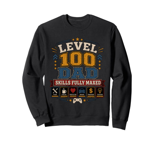 Dad Skills Fully Maxed Birthday Sweatshirt - Aesthetic Graphic Unisex - T-Shirt, Sweatshirt, Hoodie