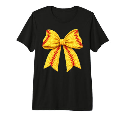 Softball Coquette Bow Yarn Game Day T-Shirt - Trendy Graphic Men Women - T-Shirt, Sweatshirt, Hoodie
