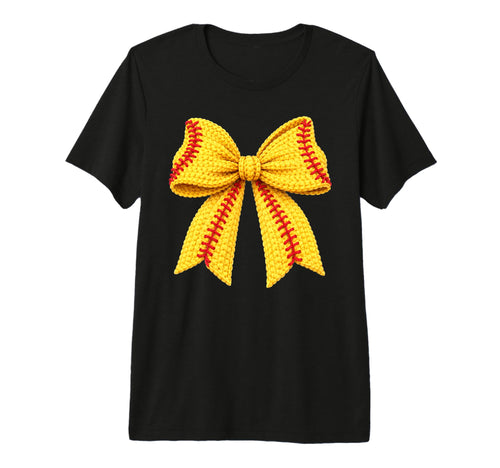 Softball Coquette Bow Yarn Game Day T-Shirt - Trendy Graphic Men Women - T-Shirt, Sweatshirt, Hoodie