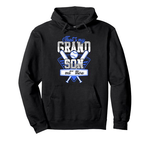 Grandparents Baseball Grandson Hoodie - Novelty Apparel for Adults - T-Shirt, Sweatshirt, Hoodie