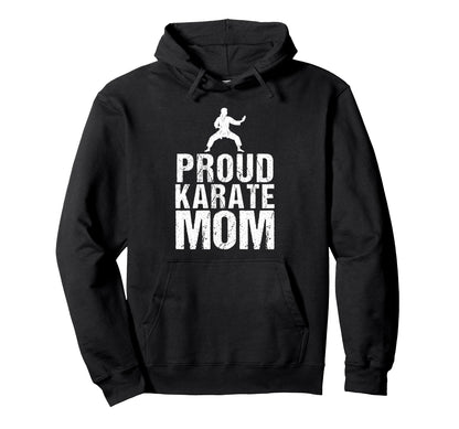 Proud Karate Mom Game Day Sports Hoodie - Custom Art Print for Adults - T-Shirt, Sweatshirt, Hoodie