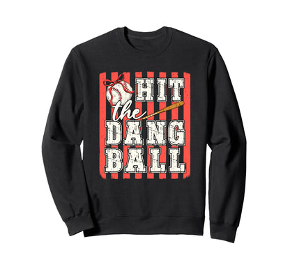 Baseball Mom Coquette Bow Game Day Sweatshirt - Custom Art Print Men Women - T-Shirt, Sweatshirt, Hoodie