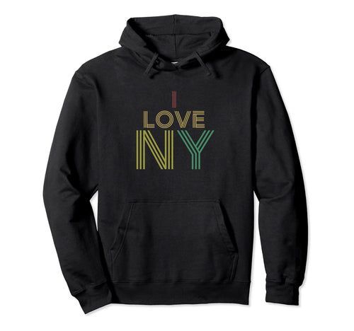 I Love Ny New York Bf Distressed Hoodie - Casual Everyday Wear for Adults - T-Shirt, Sweatshirt, Hoodie