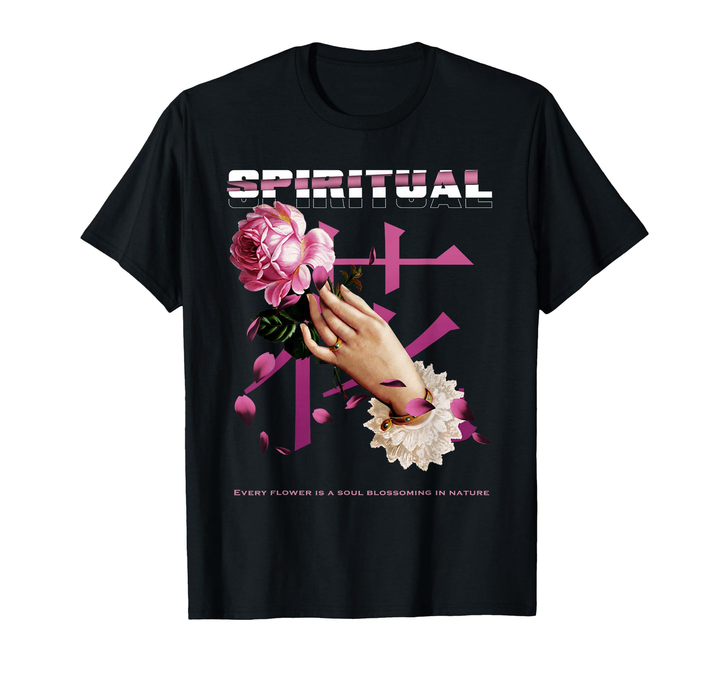 Spiritual Flower Soul Aesthetic Edgy T-Shirt - Minimalist Print for Adults - T-Shirt, Sweatshirt, Hoodie