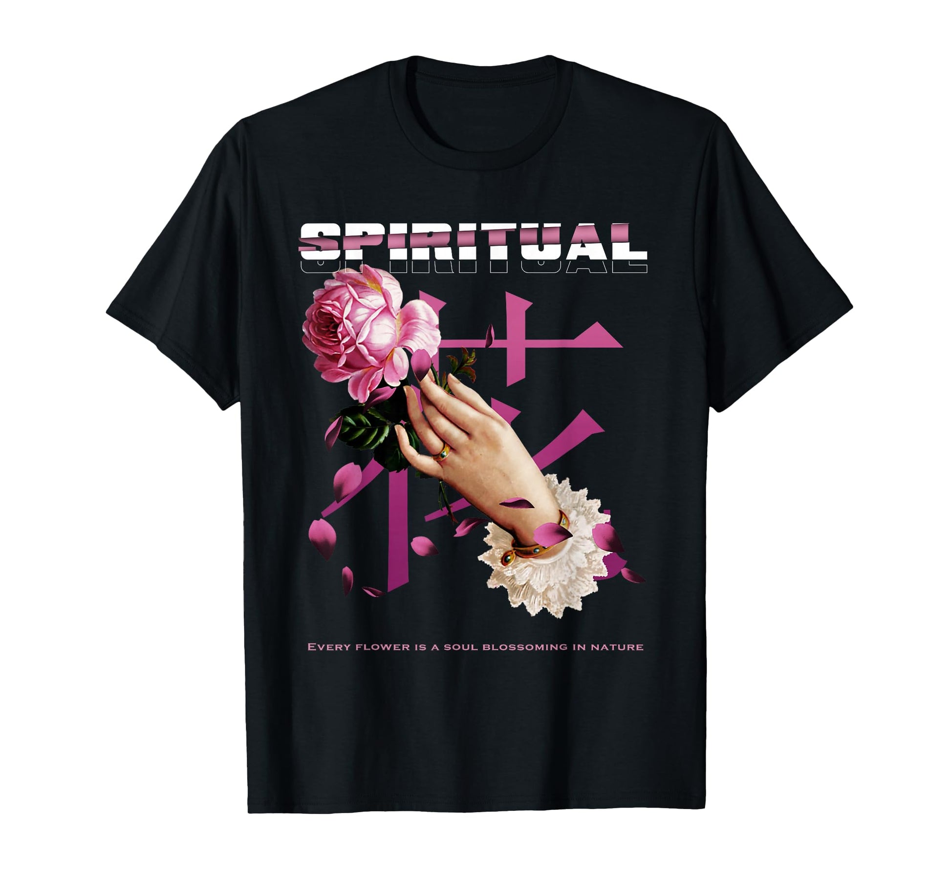 Spiritual Flower Soul Aesthetic Edgy T-Shirt - Minimalist Print for Adults - T-Shirt, Sweatshirt, Hoodie