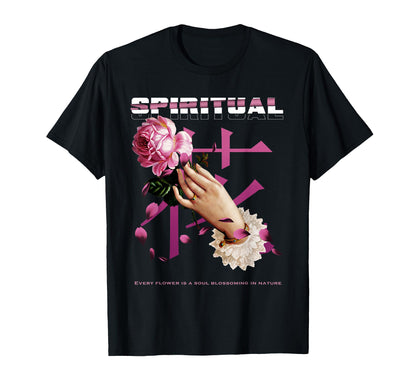 Spiritual Flower Soul Aesthetic Edgy T-Shirt - Minimalist Print for Adults - T-Shirt, Sweatshirt, Hoodie