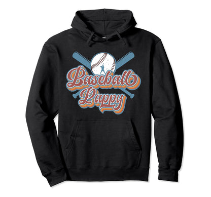 Baseball Pappy Grandpa Pappy Baseball Hoodie - Unique Graphic Men Women - T-Shirt, Sweatshirt, Hoodie